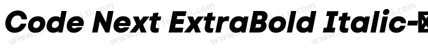 Code Next ExtraBold Italic字体转换